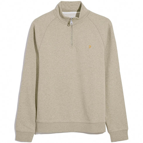 Farah Jim Half Zip Sweater Hazelnut